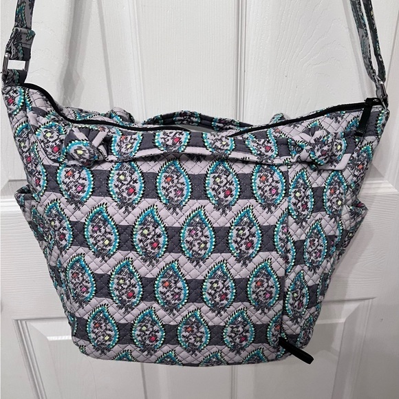 Vera Bradley Hadley On The Go Satchel Bag in Paisley Stripes. - Picture 7 of 11